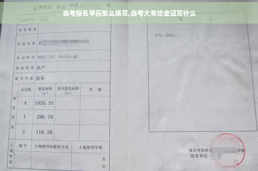 自考报名学历怎么填写,自考大专毕业证写什么
