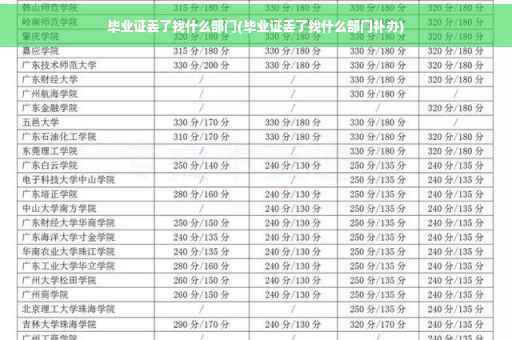 毕业证丢了找什么部门(毕业证丢了找什么部门补办)
