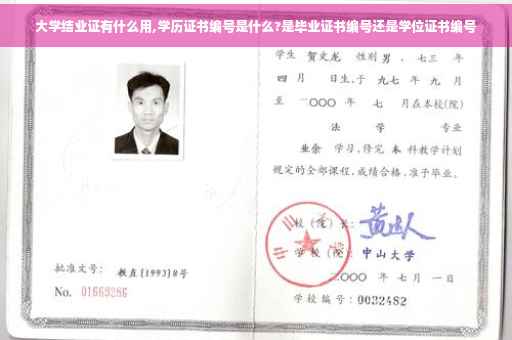 大学结业证有什么用,学历证书编号是什么?是毕业证书编号还是学位证书编号
