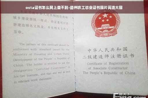 osta证书怎么网上查不到-德州农工毕业证书图片高清大图