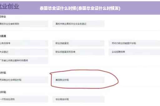 泰国毕业证什么时候(泰国毕业证什么时候发)