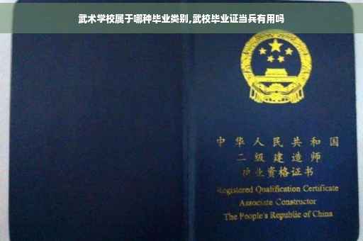 武术学校属于哪种毕业类别,武校毕业证当兵有用吗