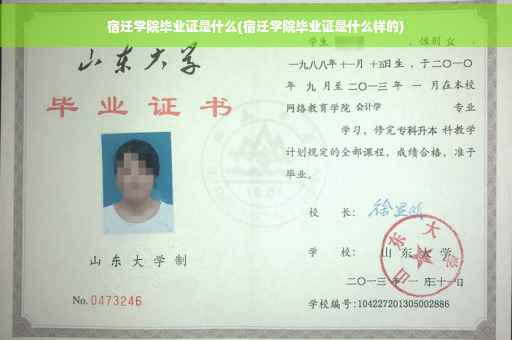 宿迁学院毕业证是什么(宿迁学院毕业证是什么样的)