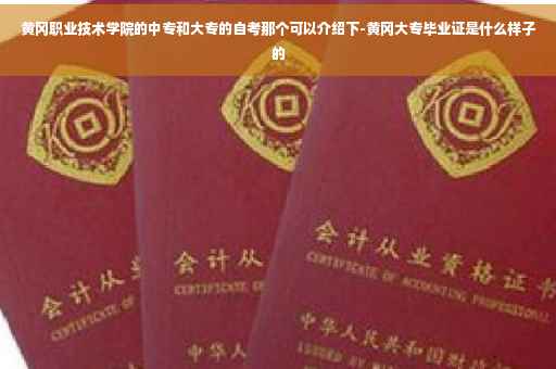 黄冈职业技术学院的中专和大专的自考那个可以介绍下-黄冈大专毕业证是什么样子的