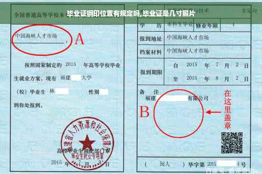 毕业证钢印位置有规定吗,毕业证是几寸照片