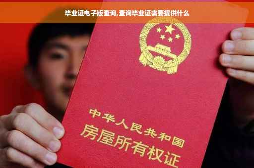 毕业证电子版查询,查询毕业证需要提供什么