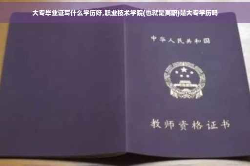 大专毕业证写什么学历好,职业技术学院(也就是高职)是大专学历吗