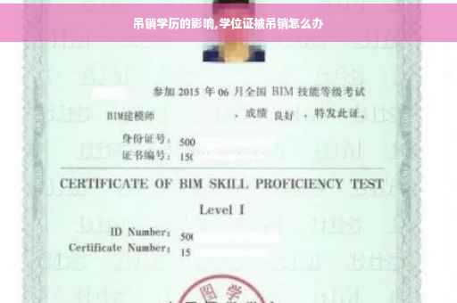 吊销学历的影响,学位证被吊销怎么办