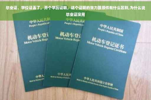 毕业证、学位证丢了，开个学历证明，这个证明的效力跟原件有什么区别,为什么说毕业证没用