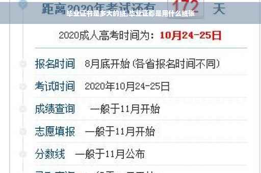 毕业证书是多大的纸,毕业证都是用什么纸张