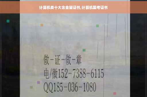 计算机类十大含金量证书,计算机国考证书