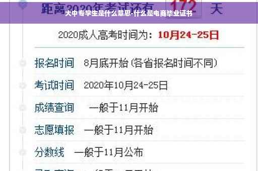 大中专学生是什么意思-什么是电商毕业证书