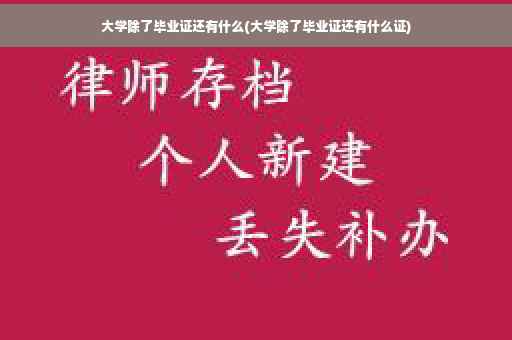 大学除了毕业证还有什么(大学除了毕业证还有什么证)