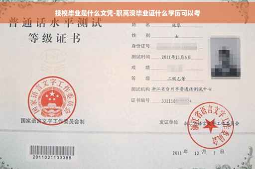 技校毕业是什么文凭-职高没毕业证什么学历可以考