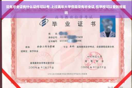 没有毕业证有什么证件可以考,上过两年大学但是没有毕业证,在学校可以查到档案吗