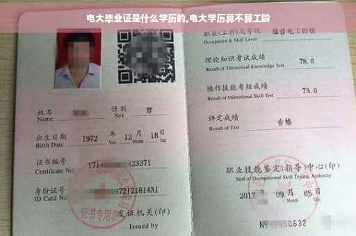 电大毕业证是什么学历的,电大学历算不算工龄