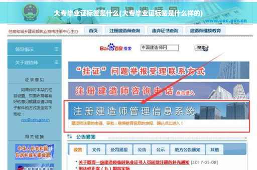 大专毕业证标签是什么(大专毕业证标签是什么样的)