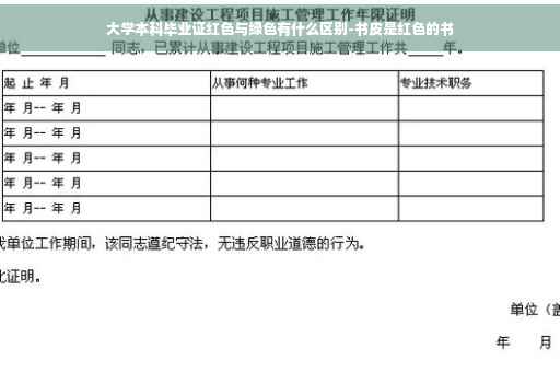 大学本科毕业证红色与绿色有什么区别-书皮是红色的书
