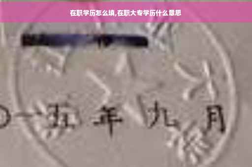 在职学历怎么填,在职大专学历什么意思