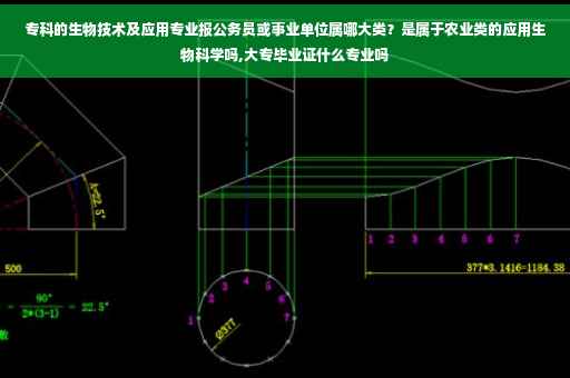 专科的生物技术及应用专业报公务员或事业单位属哪大类？是属于农业类的应用生物科学吗,大专毕业证什么专业吗