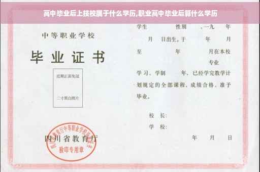 高中毕业后上技校属于什么学历,职业高中毕业后算什么学历