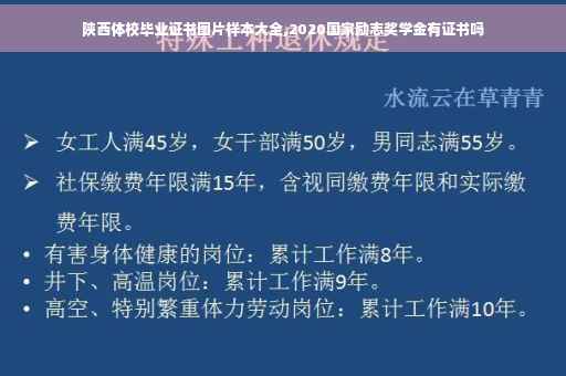 陕西体校毕业证书图片样本大全,2020国家励志奖学金有证书吗