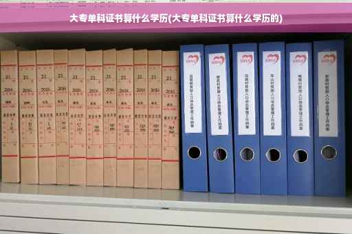 大专单科证书算什么学历(大专单科证书算什么学历的)
