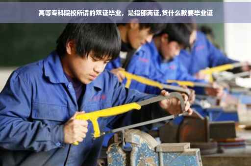 高等专科院校所谓的双证毕业，是指那两证,贷什么款要毕业证