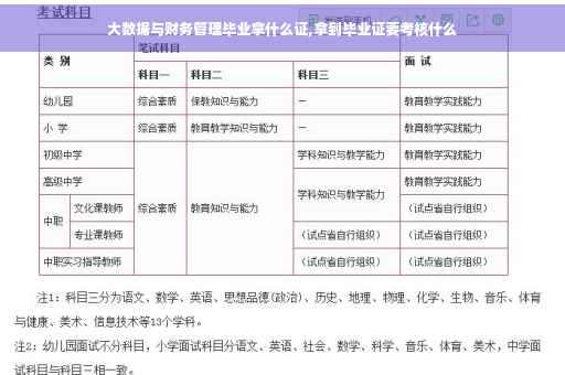 大数据与财务管理毕业拿什么证,拿到毕业证要考核什么