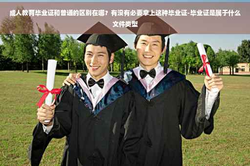 成人教育毕业证和普通的区别在哪？有没有必要拿上这种毕业证-毕业证是属于什么文件类型