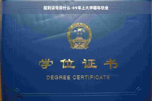 报到证号是什么-09年上大学哪年毕业