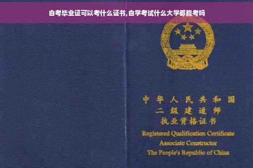 自考毕业证可以考什么证书,自学考试什么大学都能考吗