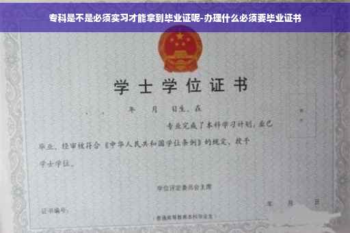 专科是不是必须实习才能拿到毕业证呢-办理什么必须要毕业证书
