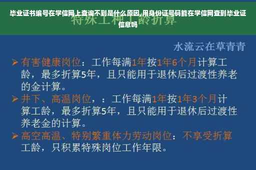 毕业证书编号在学信网上查询不到是什么原因,用身份证号码能在学信网查到毕业证信息吗