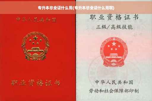 专升本毕业证什么用(专升本毕业证什么用啊)