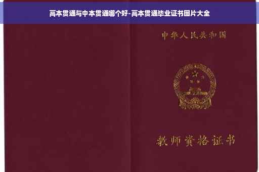 高本贯通与中本贯通哪个好-高本贯通毕业证书图片大全