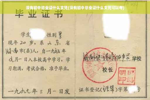 没有初中毕业证什么文凭(没有初中毕业证什么文凭可以考)