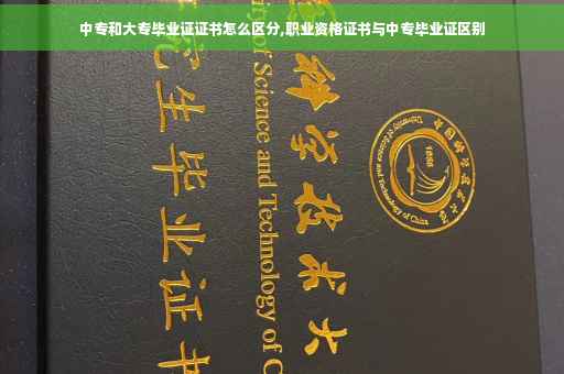 中专和大专毕业证证书怎么区分,职业资格证书与中专毕业证区别