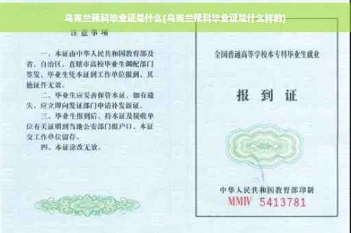 乌克兰预科毕业证是什么(乌克兰预科毕业证是什么样的)