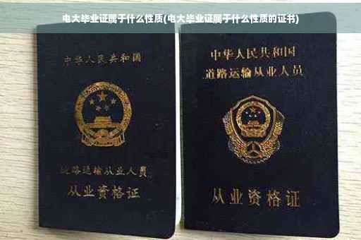 电大毕业证属于什么性质(电大毕业证属于什么性质的证书)