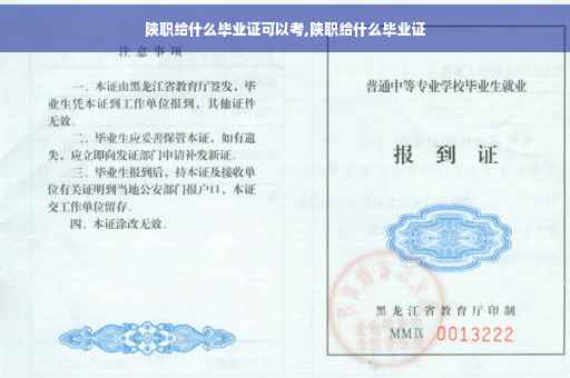 陕职给什么毕业证可以考,陕职给什么毕业证