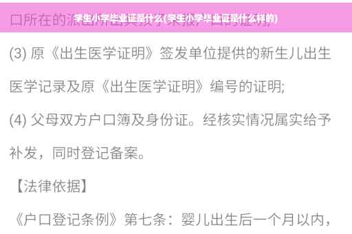 学生小学毕业证是什么(学生小学毕业证是什么样的)