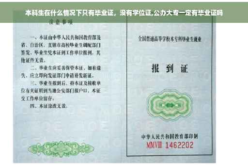 本科生在什么情况下只有毕业证，没有学位证,公办大专一定有毕业证吗