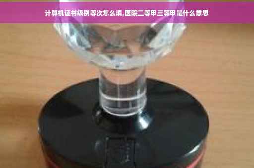 计算机证书级别等次怎么填,医院二等甲三等甲是什么意思