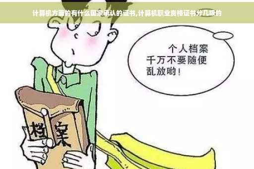计算机方面的有什么国家承认的证书,计算机职业资格证书分几级的