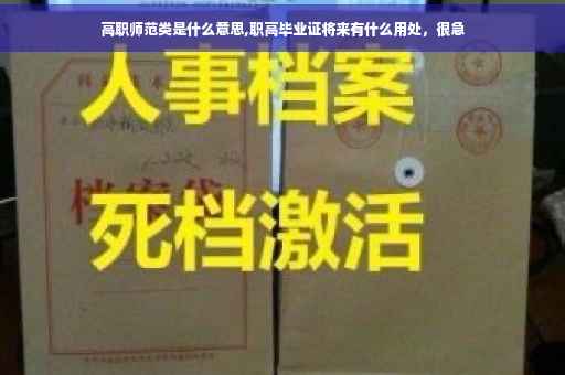 高职师范类是什么意思,职高毕业证将来有什么用处，很急
