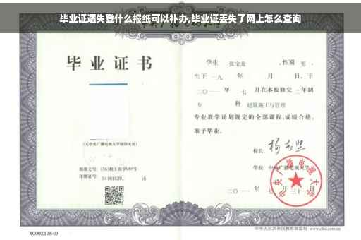 毕业证遗失登什么报纸可以补办,毕业证丢失了网上怎么查询