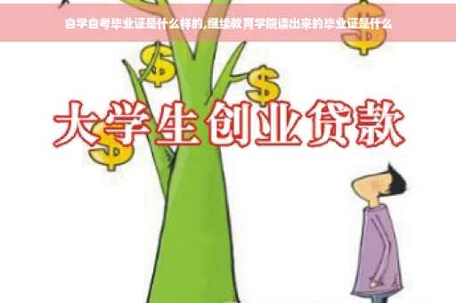 自学自考毕业证是什么样的,继续教育学院读出来的毕业证是什么