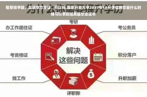 我想挂学籍，直接拿毕业证，可以吗,国家开放大学2023年10月学信网毕业什么时候可以拿到纸质版毕业证书