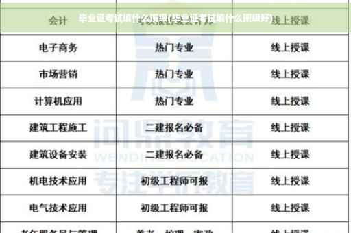 毕业证考试填什么班级(毕业证考试填什么班级好)